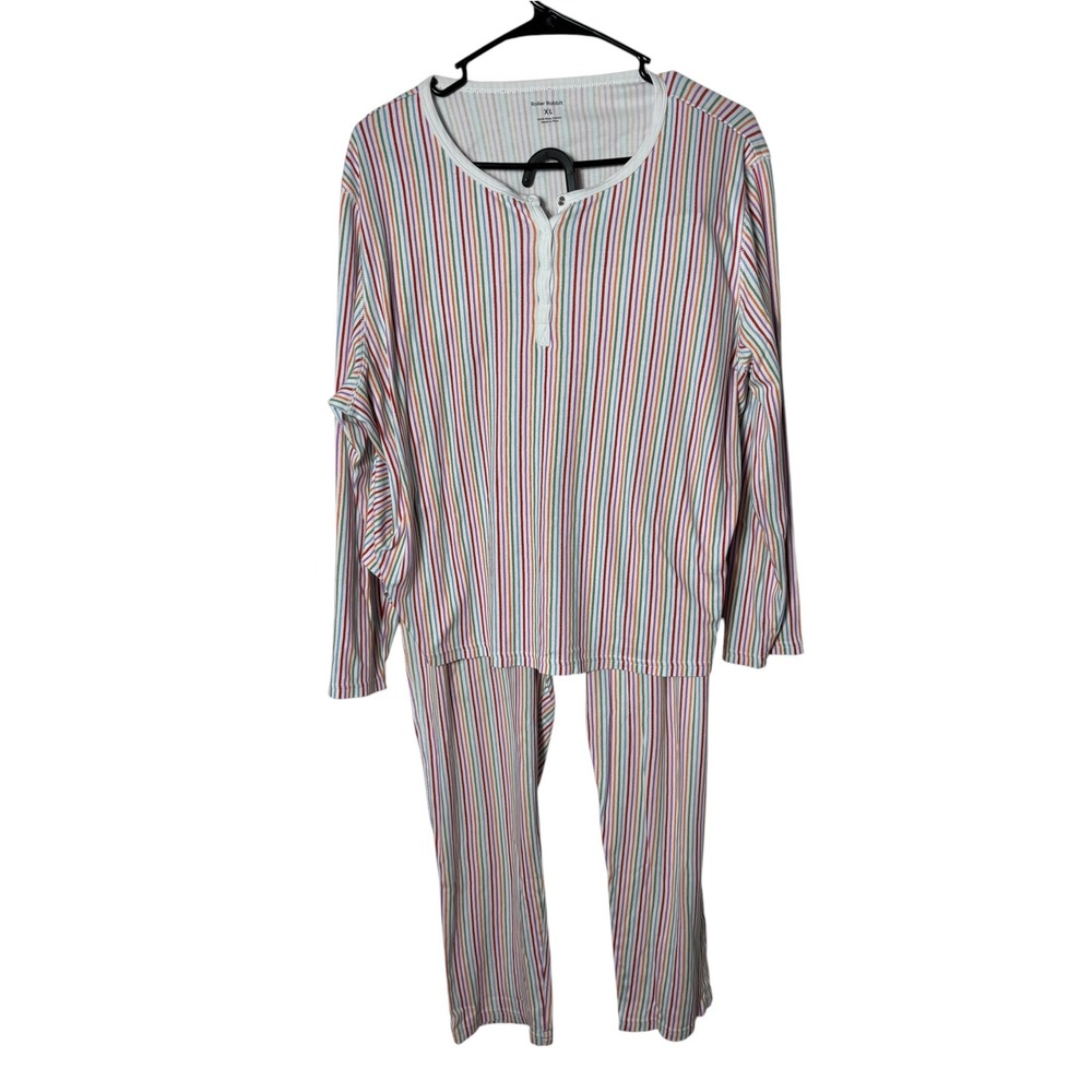 Roller rabbit women's extra large Pima cotton striped pajama set long sleeve